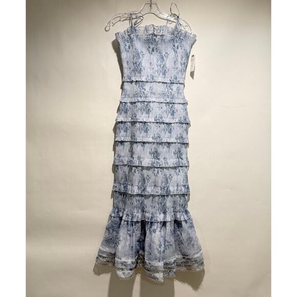 NEW NWT V. Chapman Geranium Midi Dress in Blue Tapestry size 10 - Picture 6 of 10